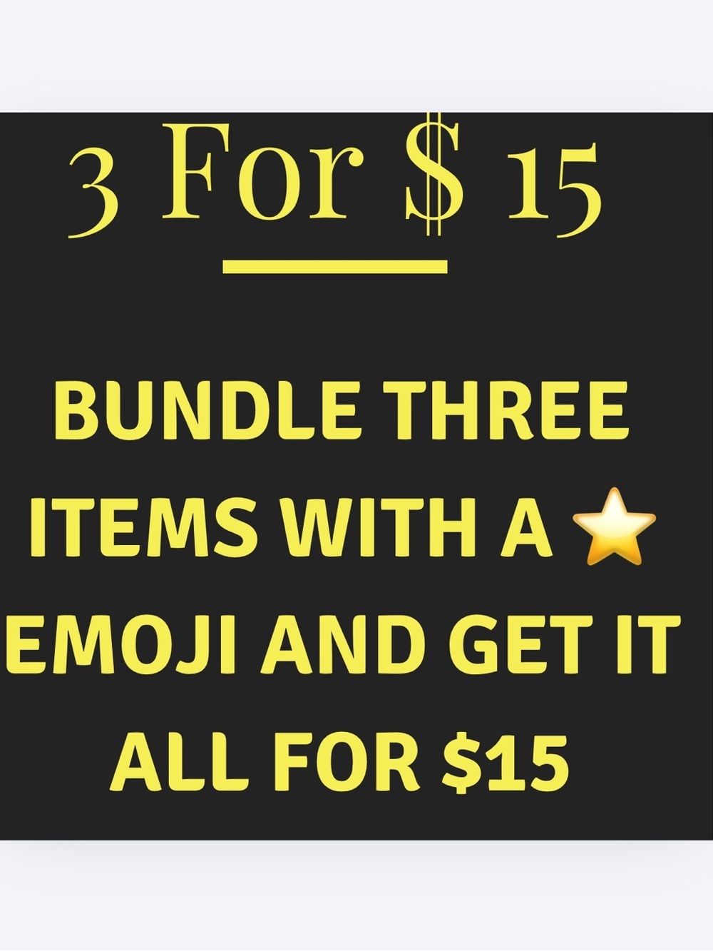 ⭐️⭐️$3 for $15⭐️⭐️